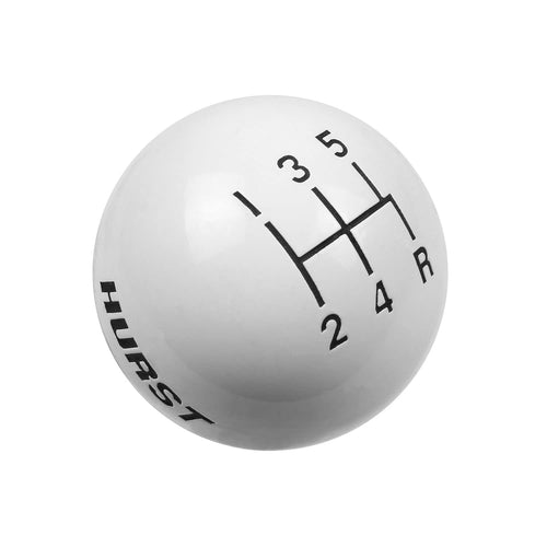 5-Speed Hurst Replacement Shifter Knob White 1630025
