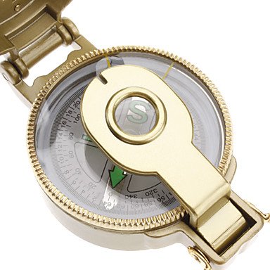 Cool Extremes Gold Color Lensatic Compass Retro (Gold)