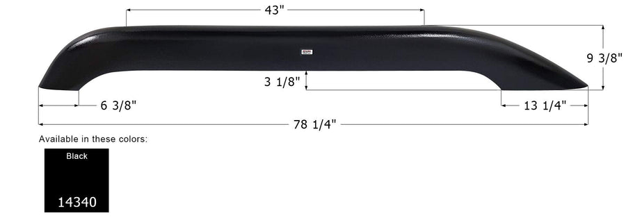 Fender Skirt ICON, Tandem, Weekend Warrior, FS4339, Black, LH