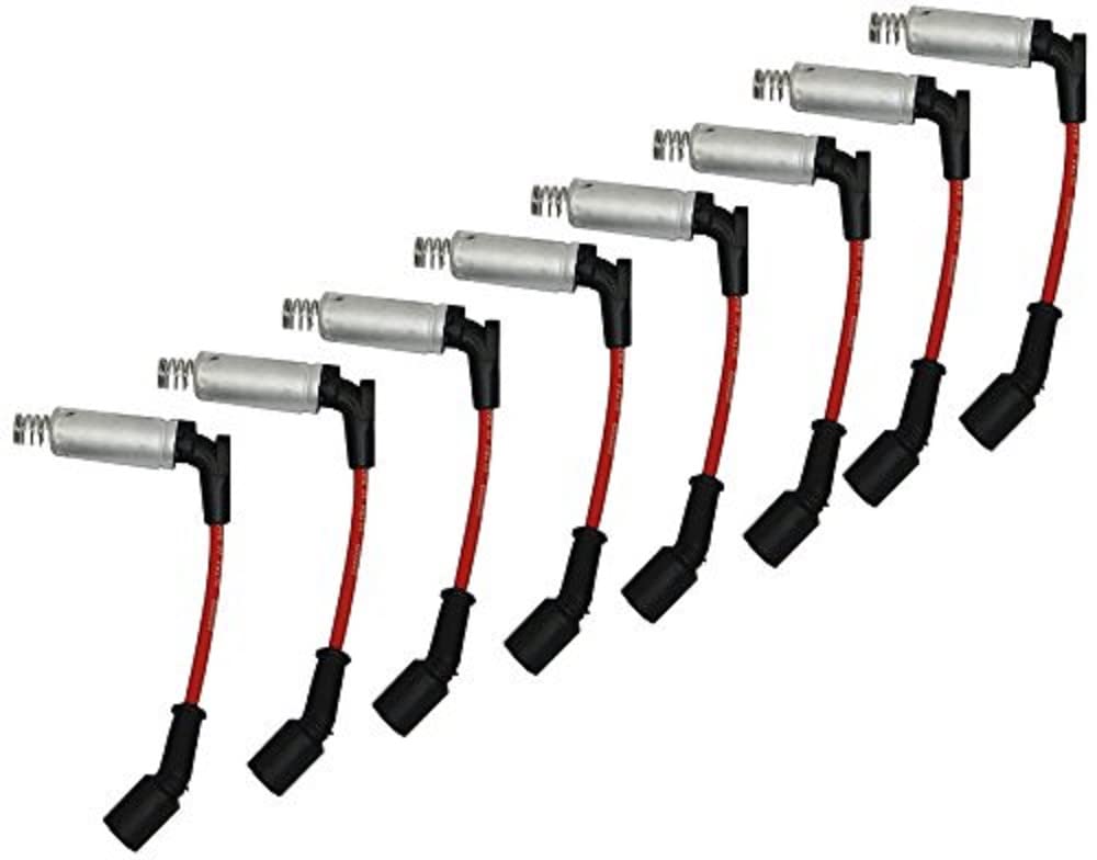 Moroso Red 73679 Ultra 40 Spark Plug Wire Set, Fits GM LS 4.8/5.3/6.0/6.2 Engines, 9.75" Length