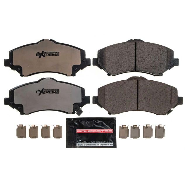 Power Stop Z36-1273 Z36 Truck & Tow Front Carbon-Fiber Ceramic Brake Pads For Chrysler Town & Country Dodge Grand Caravan Journey Nitro Jeep Liberty Wrangler VW Routan [Application Specific]