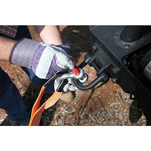 D-Ring Shackle Kit Rugged Ridge 11235.03, 7/8 inch, Silver with Red pin, Steel, Pair