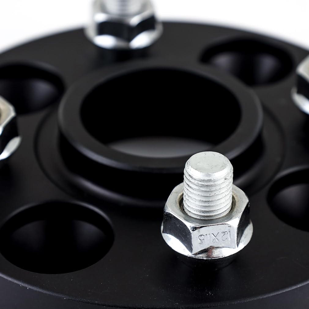 Mishimoto 4x100 Wheel Spacers, 56.1 Center Bore, M12x1.5, 25mm Thick, Black