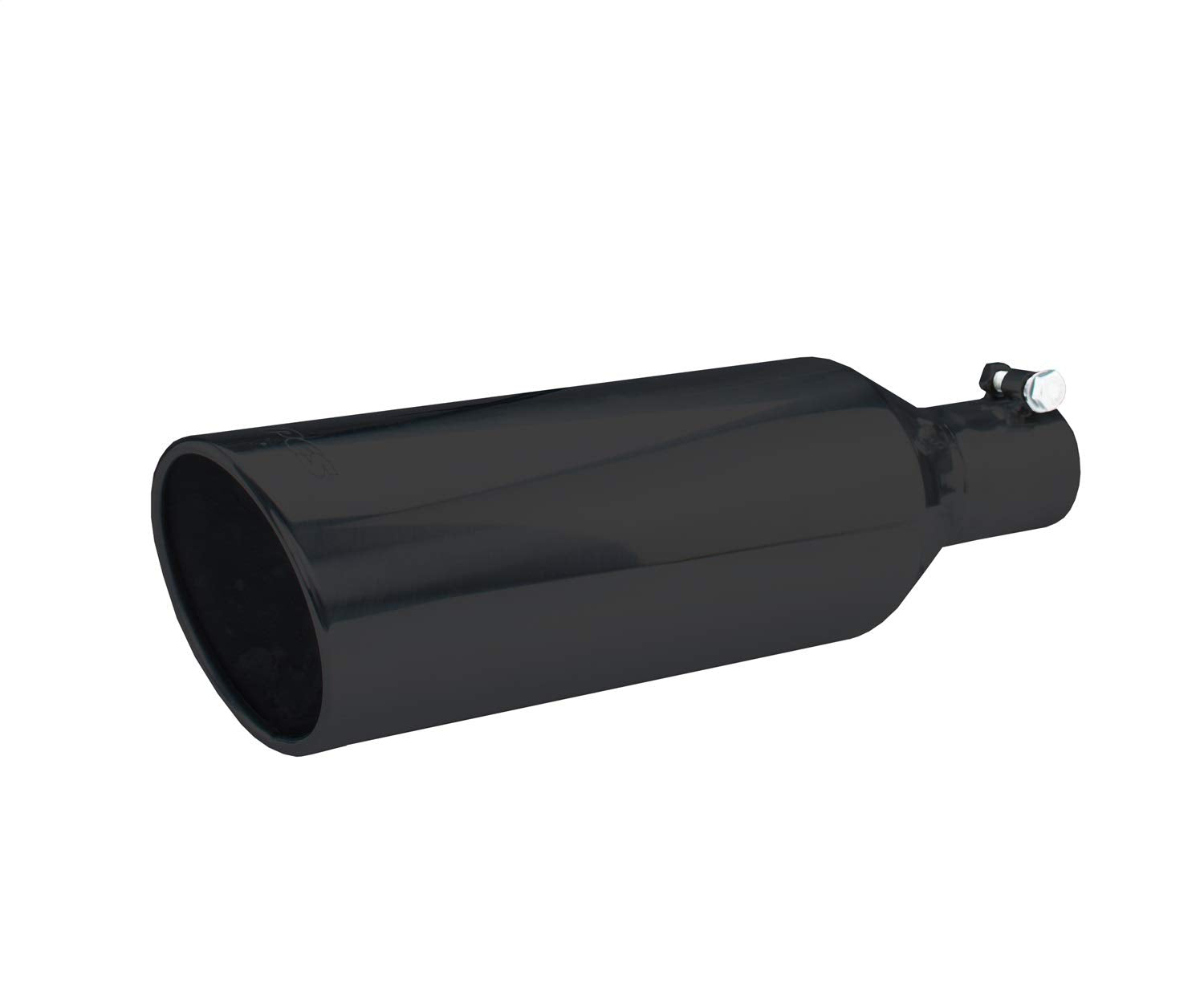Pypes EVT255B Performance: Exhaust Tail Pipe Tip 2.5 in ID x 5 in Od x 18 in 5 in Tip Bolt On, Black