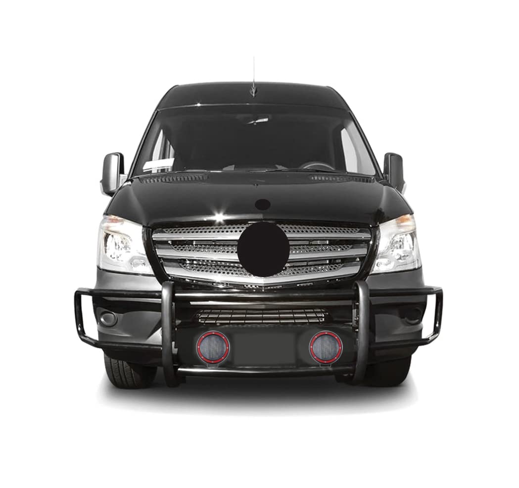 Spartan Grille Guard Black Horse Modular W/Pair of 5.3" LED Light Compatible with 07-09 Dodge Sprinter-Freightliner 2500/3500|19-24-Benz Sprinter 1500/4500|10-24-Benz Sprinter 2500/3500-17D501MA-PLFR