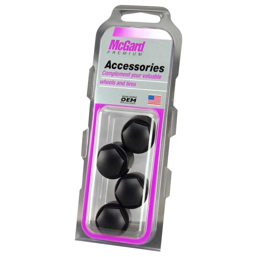 Black Nylon McGard Lug Caps - Pack of 4