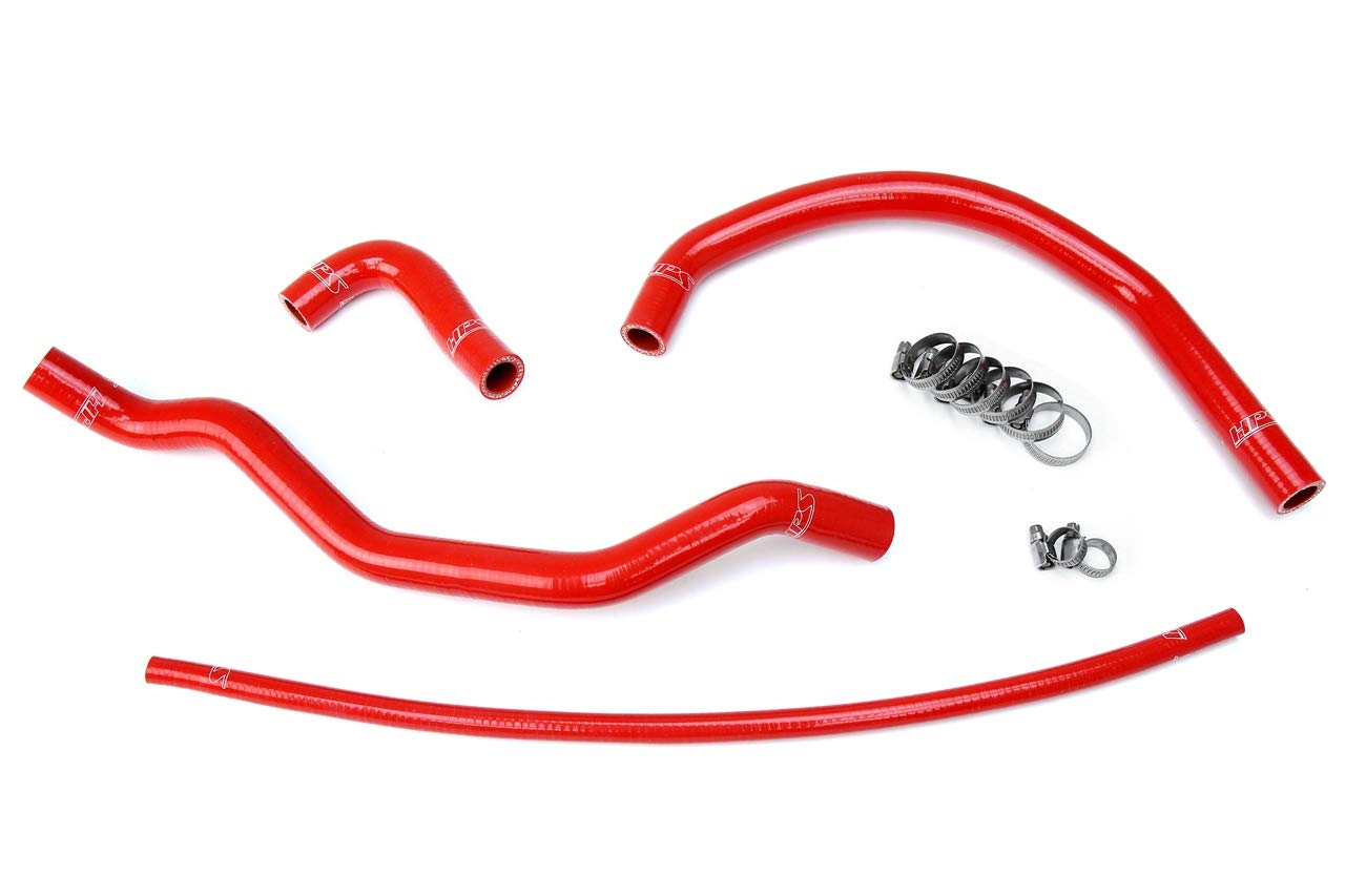 Red HPS 57-1348-RED Silicone Radiator Coolant Hose Kit