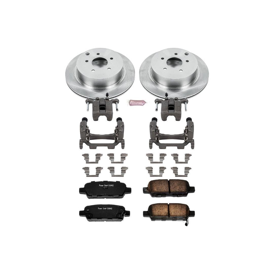 Power Stop KCOE2427A 1-Click OE Replacement Brake Kit with Calipers For J, M35h, M37, M56, QX60, Murano, Pathfinder, Quest [Model Specific]