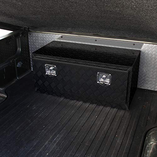 36x18x16 Truck Pickup Bed Utility Chest Aluminum Black Tool Box Trailer Storage W/Lock Key SPEC-D TUNING