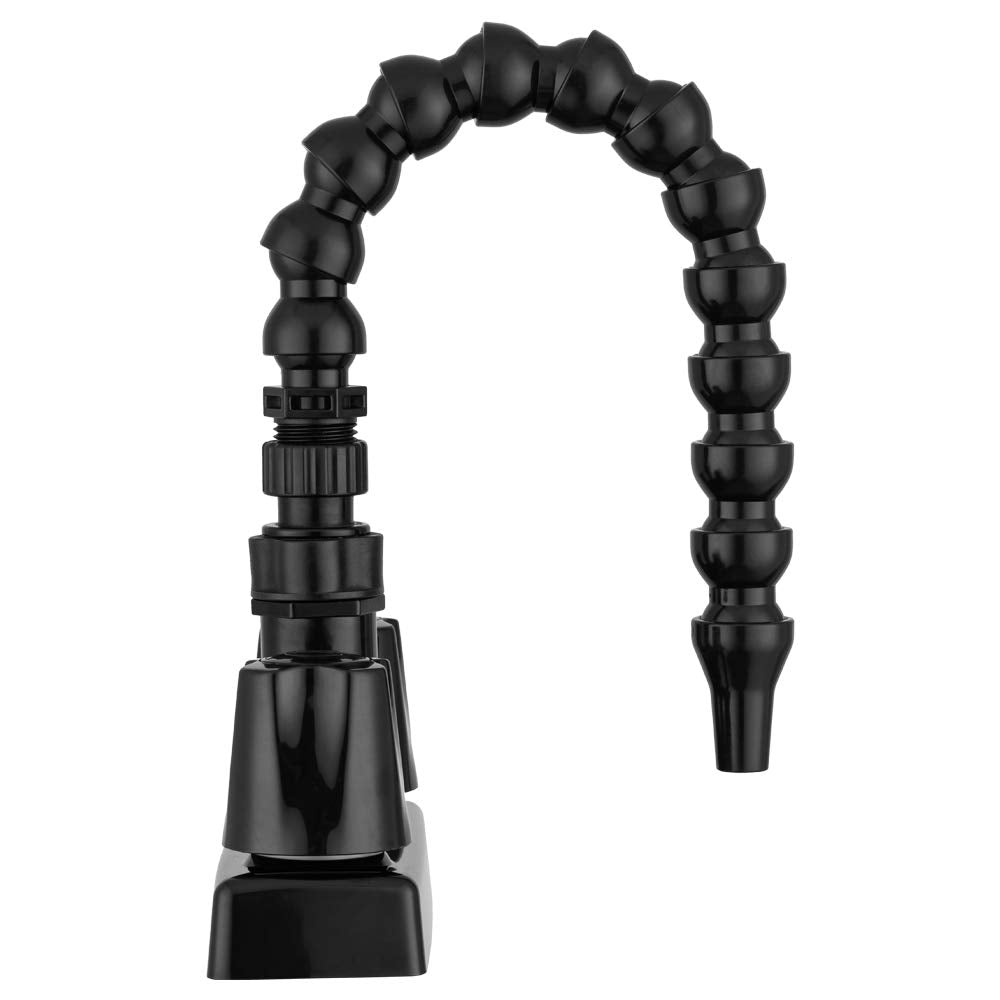 Dura Faucet Quick Connect RV Exterior Faucet with 360-Degree Flexible Gooseneck Spout (Black)