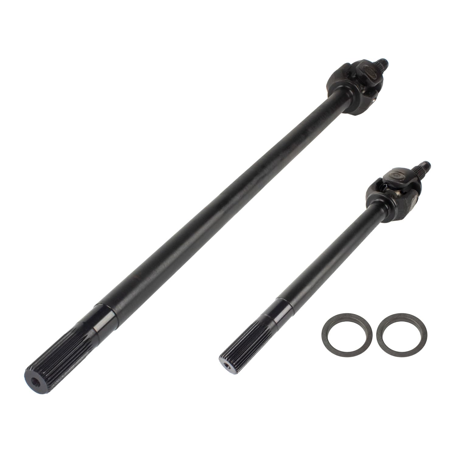 TEN Factory MG22148 Spline Drive Bolt Pattern Axle Shaft Assembly for Dana 30 Standard Front 27 Spline, Left & Right 4340 Chromoly - Fits Jeep TJ/Wrangler Replaces Dorman 630-426/427, Spicer 75815-1X