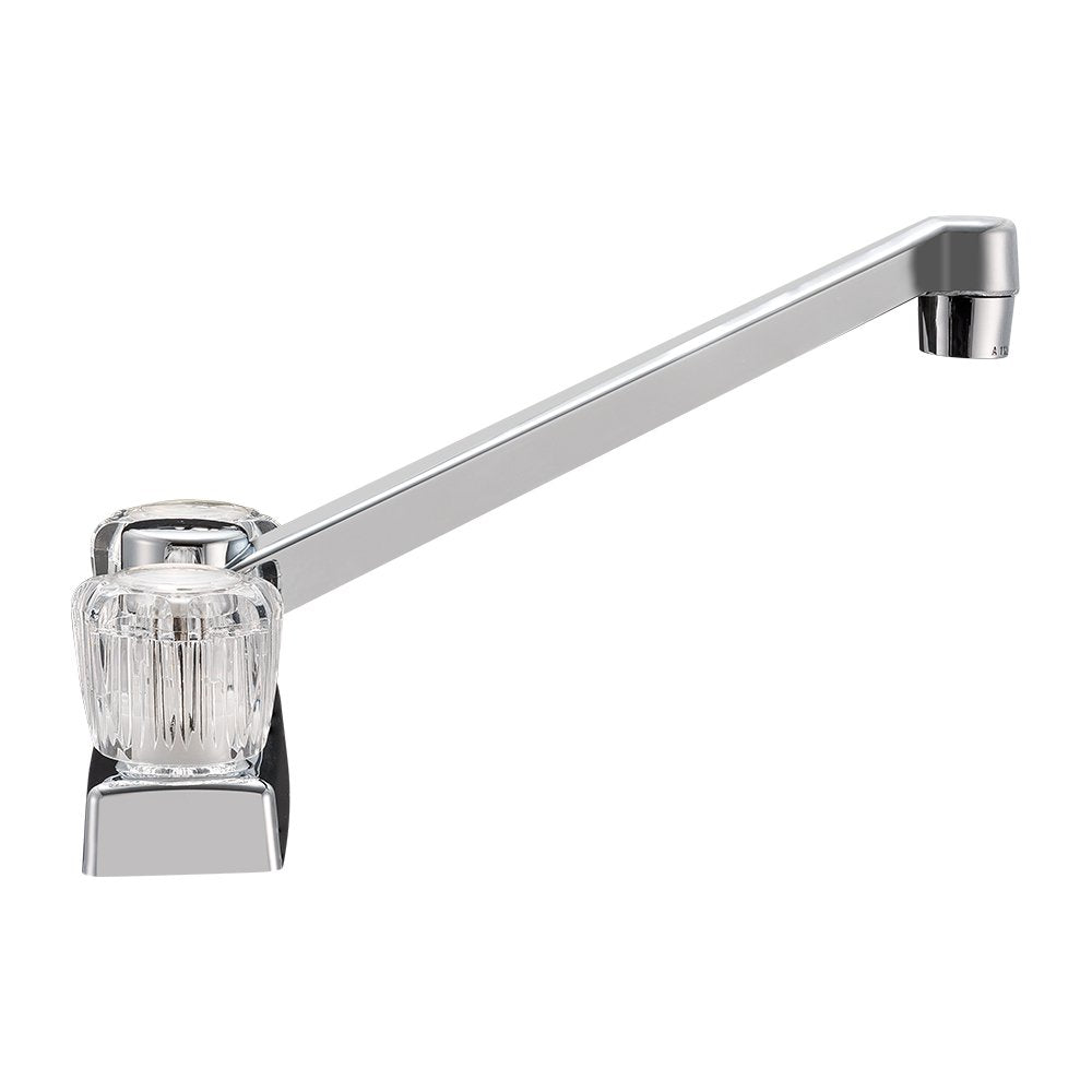 Dura Faucet RV DF-PK640A-CP Kitchen, Galley or Bar Swivel Faucet with Crystal Acrylic Knobs (Chrome)