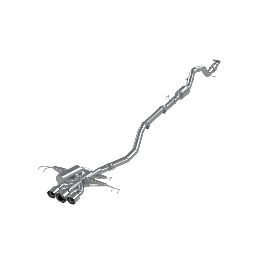 17-22 Honda Civic Type R MBRP 2.0L T304 Stainless Steel 3.0in Cat-Back w/Triple Center Outlet - S4901304
