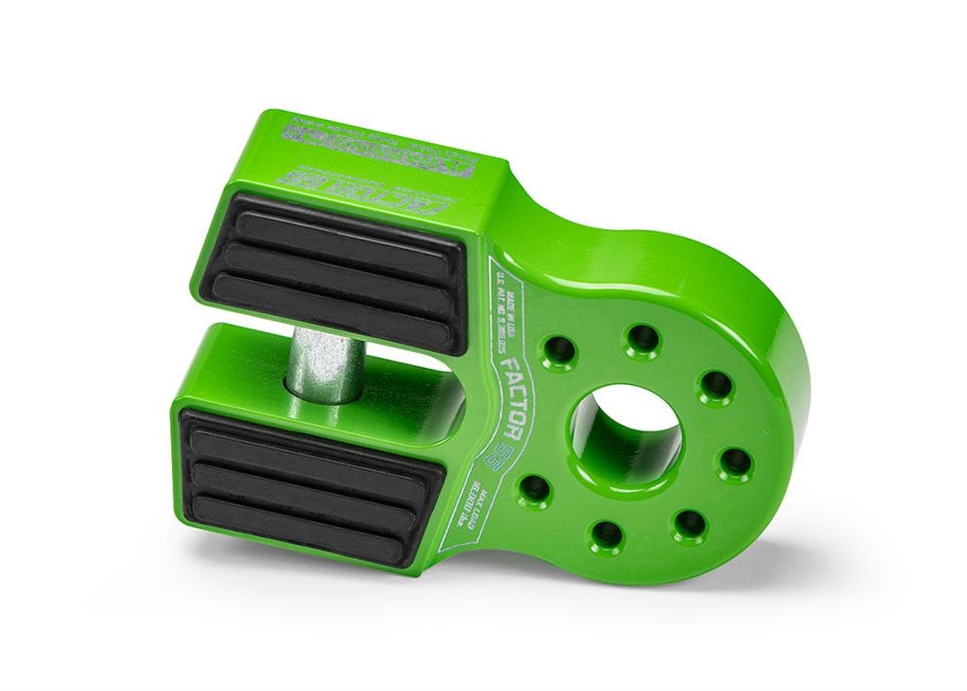 Flatlink Factor 55 00050-08 Folding Winch Shackle Bracket Max Load Rating 16,000 lb Ultimate Failure Greater Than 40,000 lb Ideal for 4x4 Off Road Adventures – Green