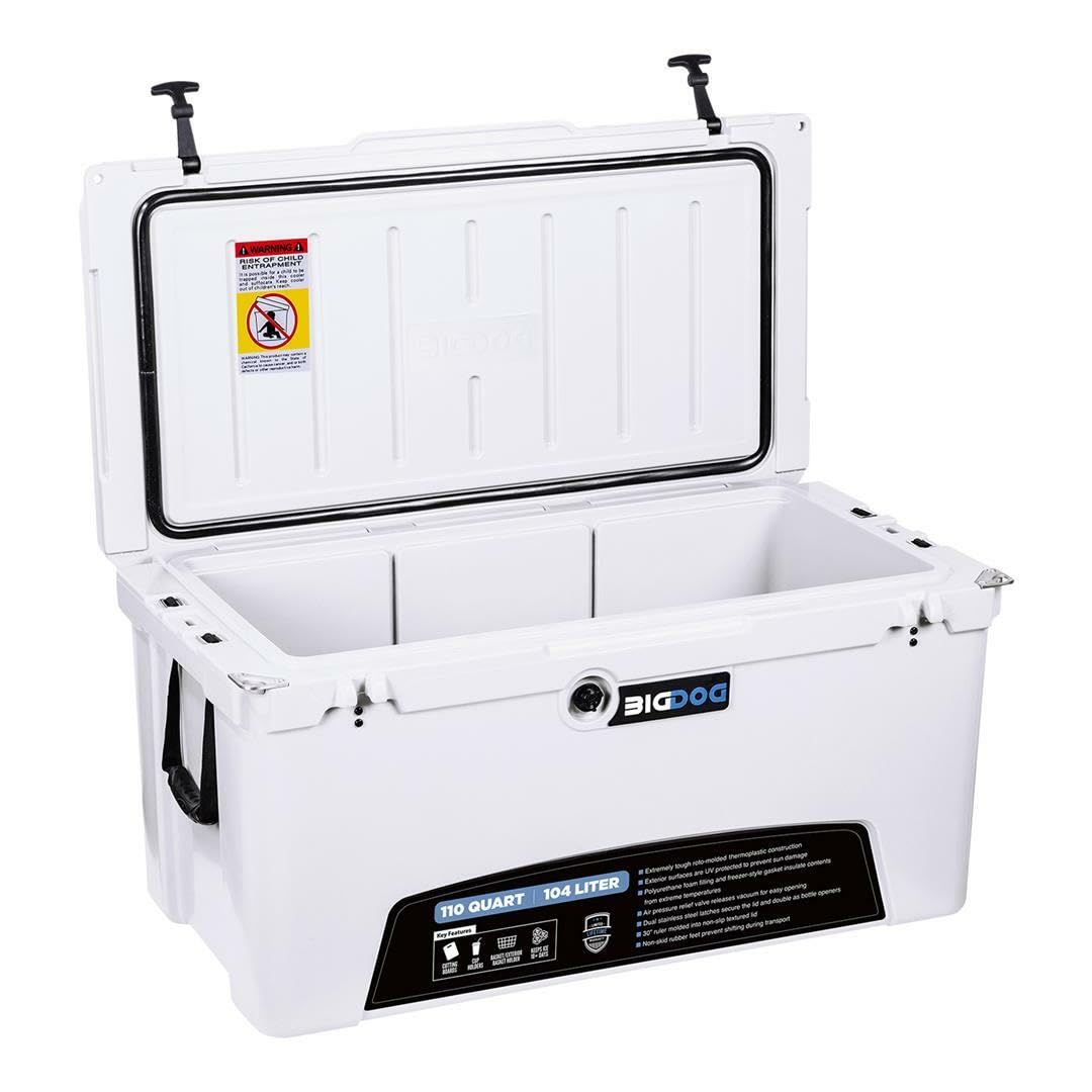 Husky BDC110 Towing 110 Quart White Plastic Ice Chest