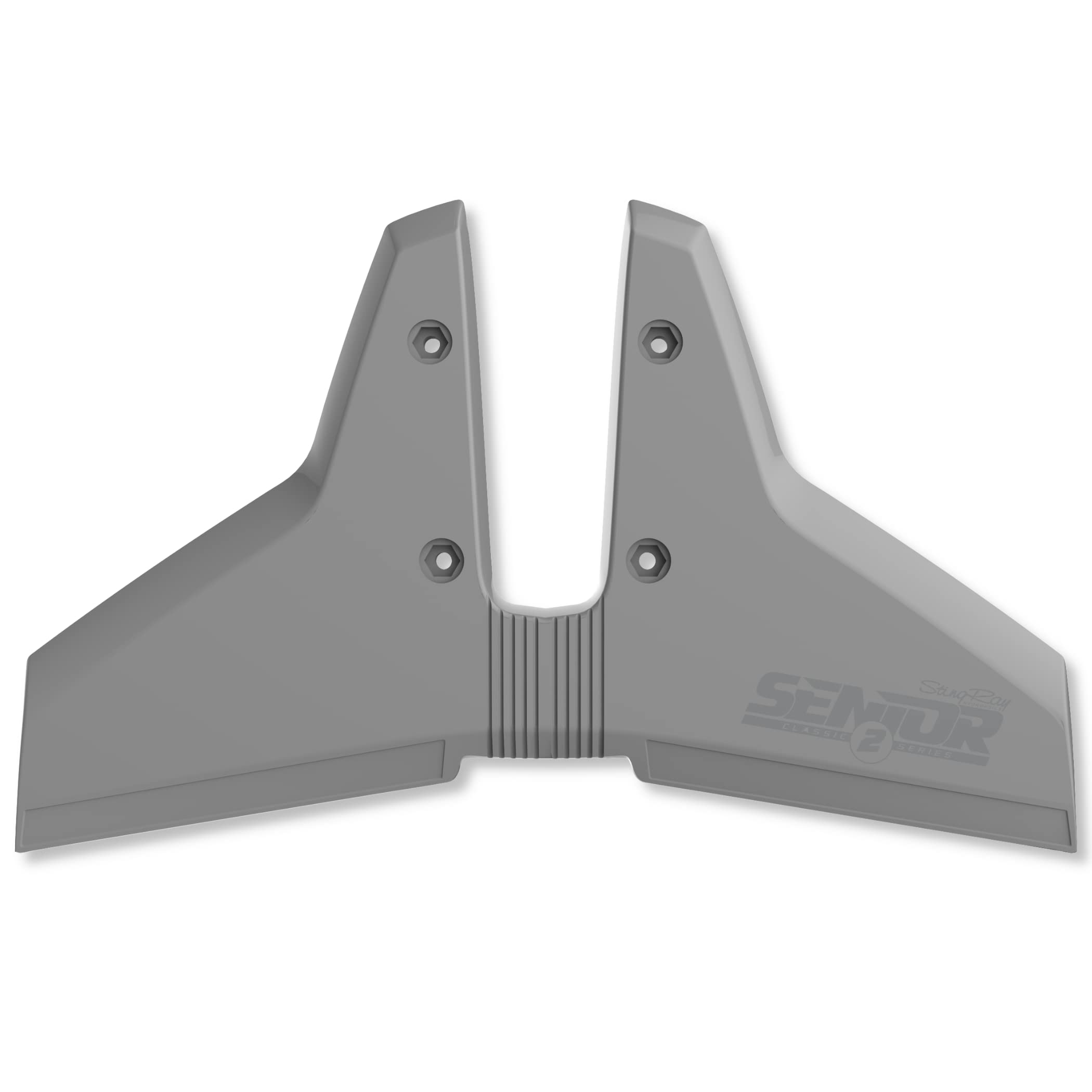 HYDROFOILS STINGRAY - Classic Senior 2 Hydrofoils for 40-300 hp (Grey) - Stabilizer Fins for Outboard/Outdrive Motors - Made in The USA