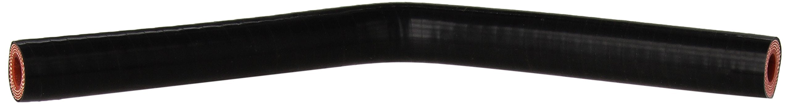 HPS Silicone High Temperature HTSEC45-038-BLK 4-ply Reinforced 45 degree Elbow Coupler Hose, 100 PSI Maximum Pressure, 2.5" Leg Length on each side, 3/8" ID, Black