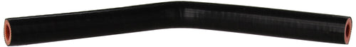 HPS Silicone High Temperature HTSEC45-038-BLK 4-ply Reinforced 45 degree Elbow Coupler Hose, 100 PSI Maximum Pressure, 2.5" Leg Length on each side, 3/8" ID, Black
