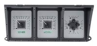 Dakota Digital VHX System-Silver Alloy Style Face Compatible with 1973-79 Ford Pickup w/White Display