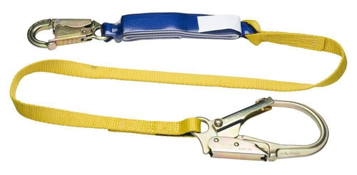 6Ft Werner Decoil Single Leg Lanyard (Dcell Shock Pack 1In Web Snap Hook Rebar Hook)