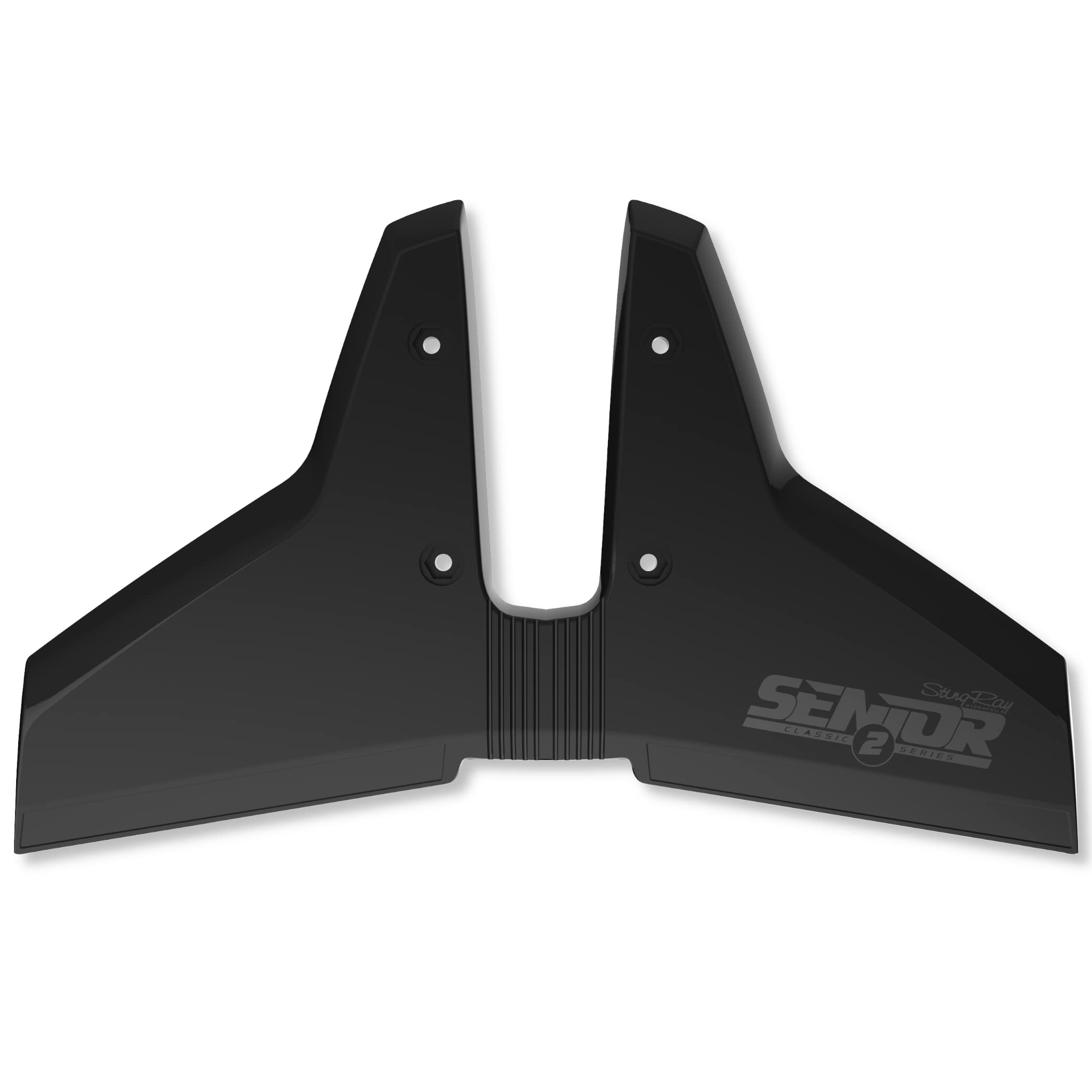 HYDROFOILS STINGRAY - Classic Senior 2 Hydrofoils for 40-300 hp (Black) - Stabilizer Fins for Outboard/Outdrive Motors - Made in The USA