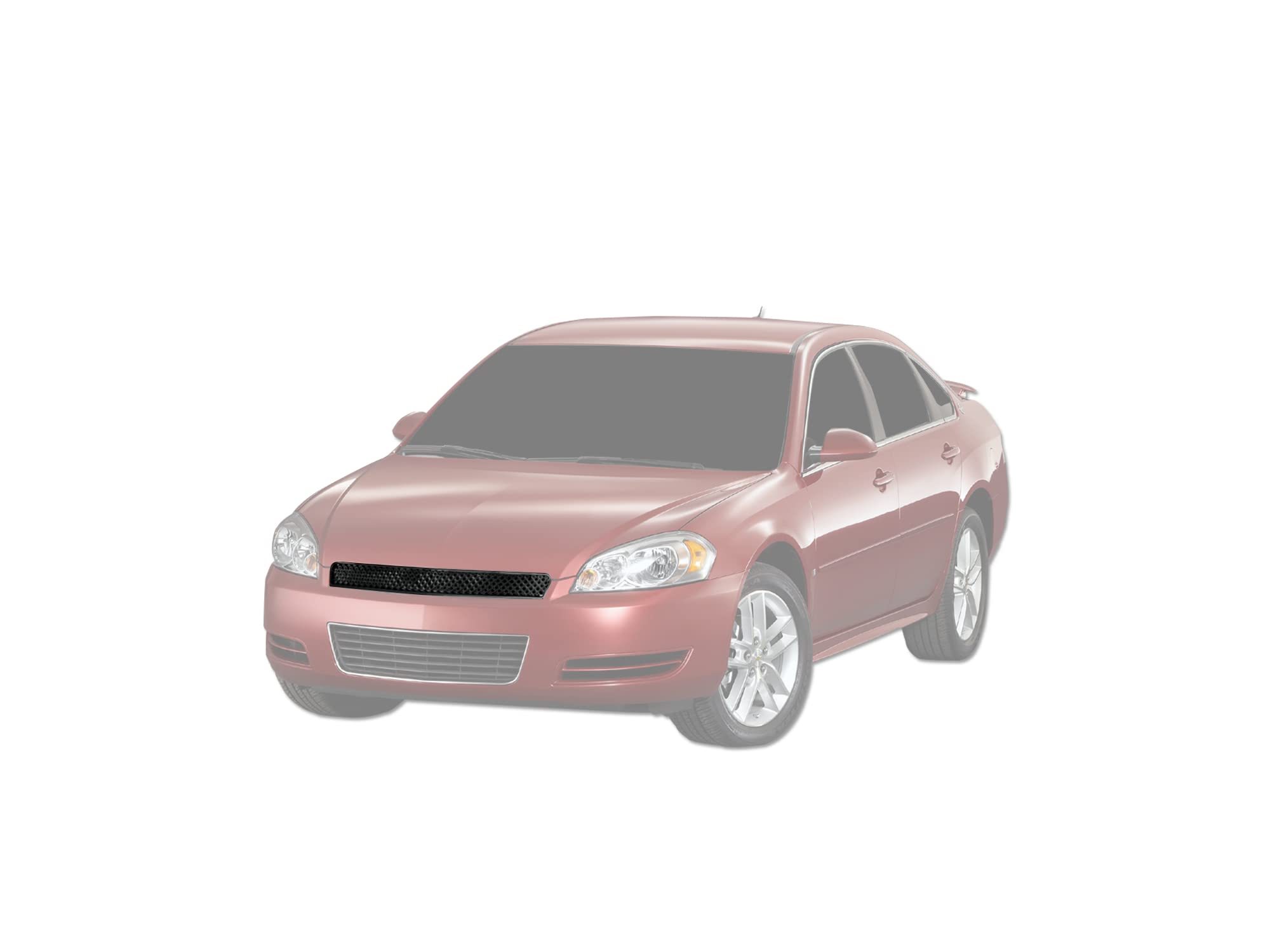 7147102 Armordillo USA Mesh Front Hood Grille - Gloss Black Fits 2006-2013 Chevy Impala