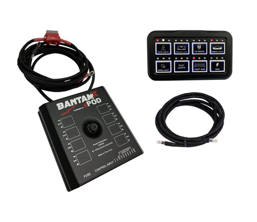 BantamX sPOD 8 Circuit Power Management System with HD 8-Switch Control Panel - Universal Fit Universal Fit for Off-Road 4x4, Trucks, SUV's, Vans, and Wranglers (84-inch Battery Cable)