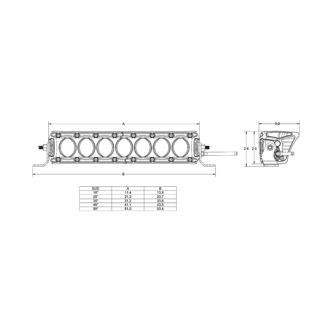 421613 Rigid Revolve 20 Inch LED Light Bar with Amber Backlight
