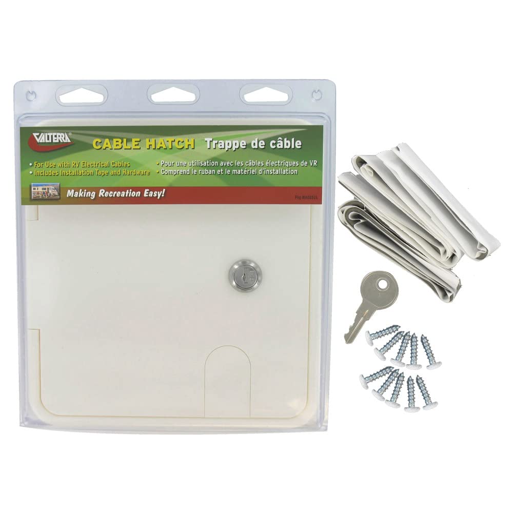 Large Valterra A10-2151VP Square Cable Hatch - White