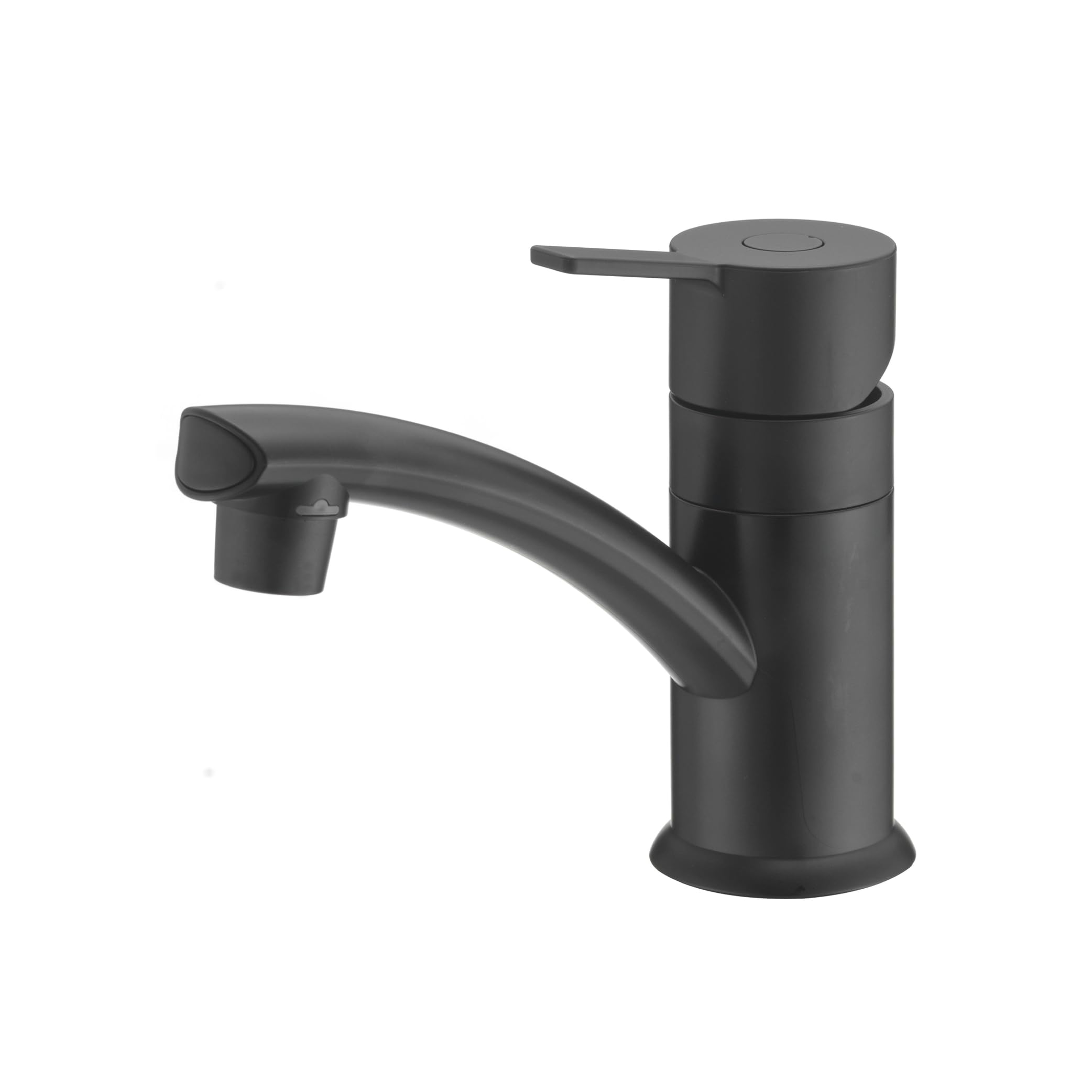 Dura Faucet RV Streamline (DF-PL200M-MB) Single Lever Lavatory Faucet – Matte Black, 1-Hole Centerset Sink Faucet with Deck Plate, Leak-Free Ceramic Cartridge, Lead-Free, Easy Installation