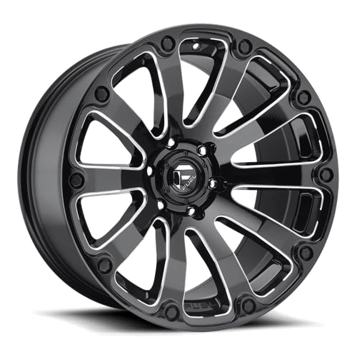 1PC Fuel D598 20X9 5X5.5 GL-BLK-MIL 01MM