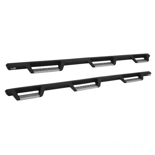 HDX Stainless Westin Drop Wheel to Wheel Nerf Bars fits 2019-2025 Silverado Sierra 1500 Crew Cab 6'5" Bed (Exc 2019 Silverado LD/Sierra 1500 Limited) Textured Black Pair