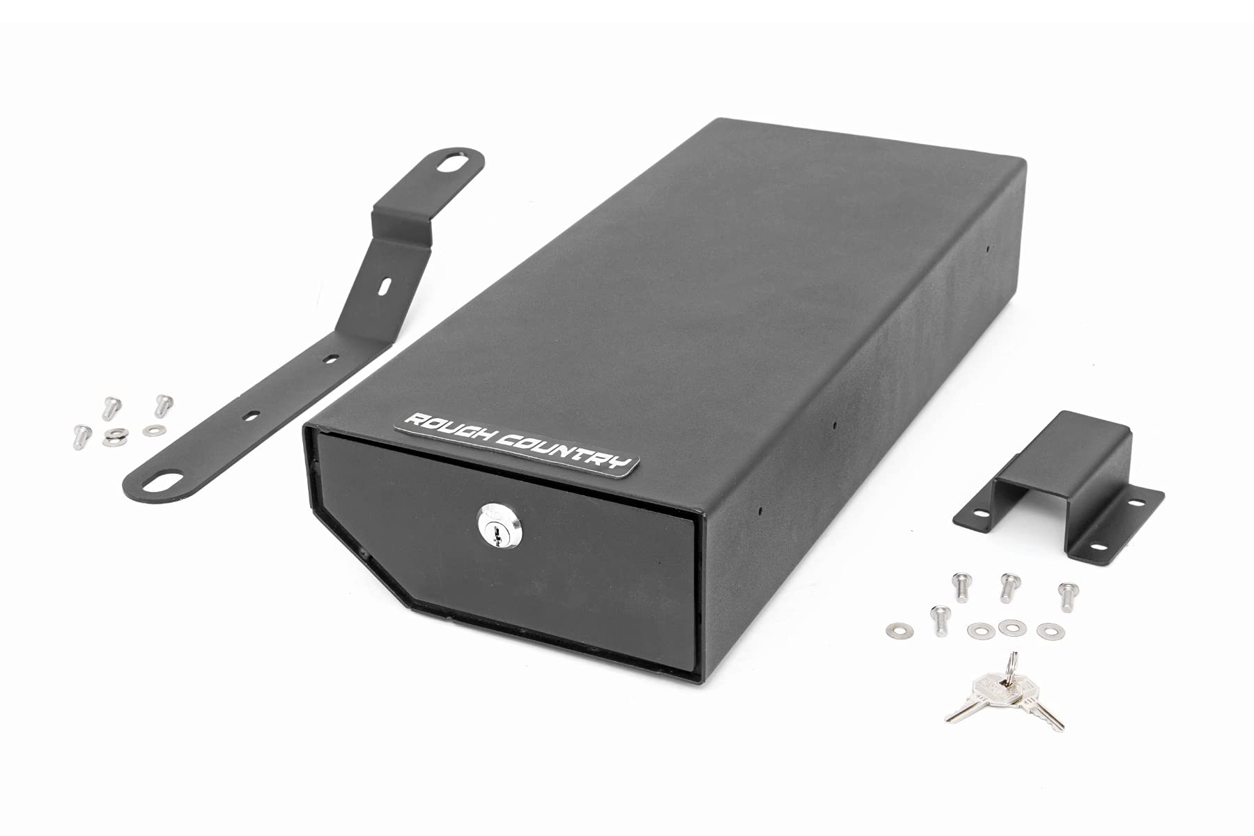 Under Seat Storage Rough Country for Jeep Wrangler JK (2007-2010) & Wrangler Unlimited (2007-2018) - Hidden Storage Keeps Valuables Locked & Secure
