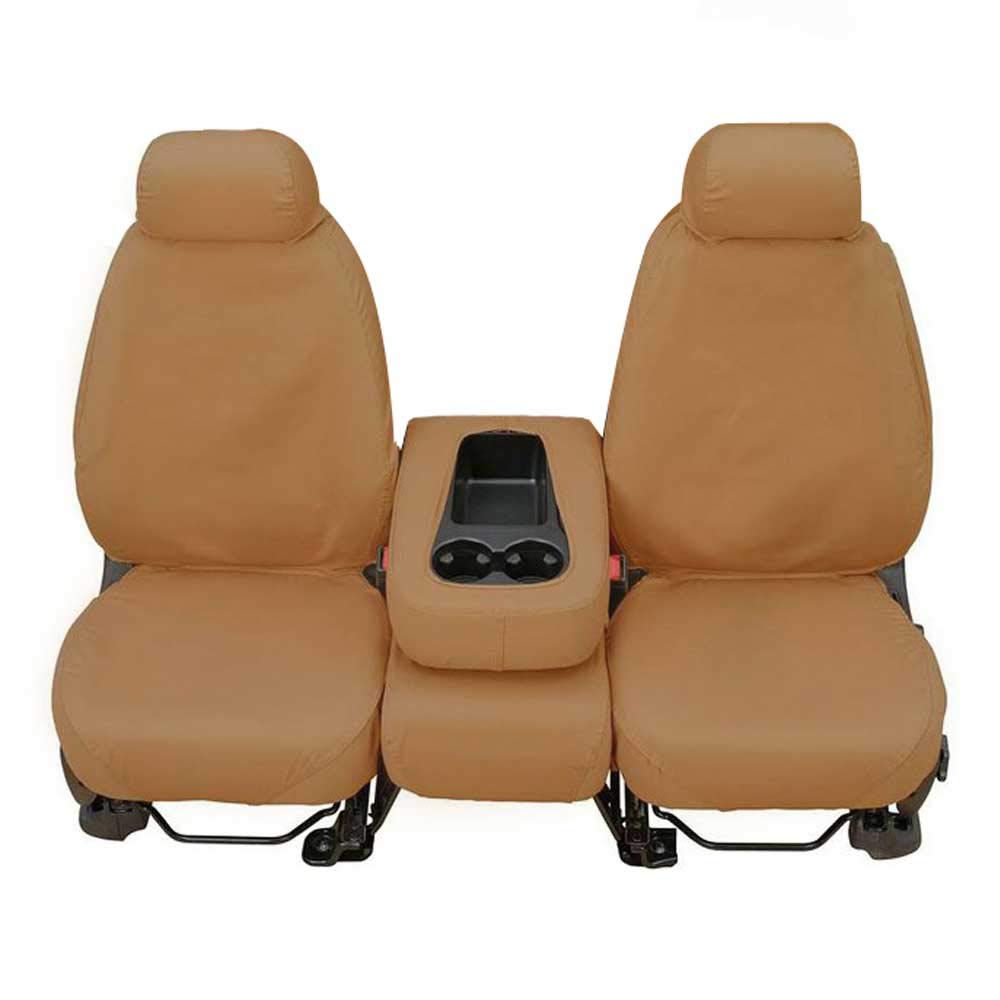 Covercraft SeatSaver Custom Fit Front Row Seat Cover for Select Jeep Grand Cherokee Laredo Models - Polycotton (Tan)