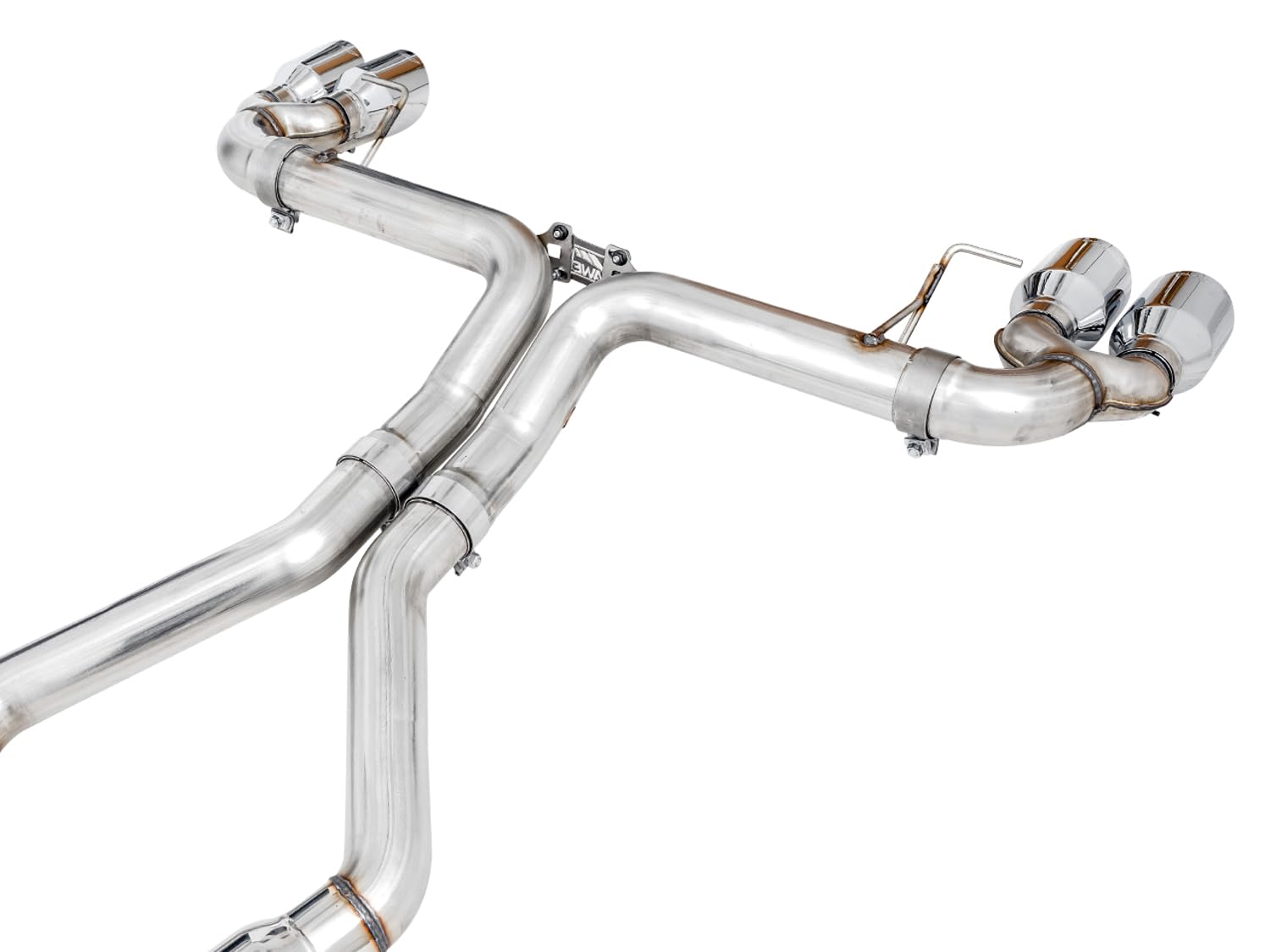 2019+ BMW M340i (G20) AWE Tuning Track Edition Exhaust - Quad Chrome Silver Tips - 3020-42078