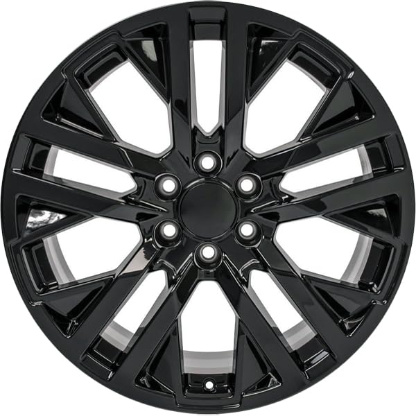 Black Wheel Painted Tires OE Wheels LLC CV38-22090-6550-28B (22 x 9. inches /6 x 139 mm, 28 mm Offset)