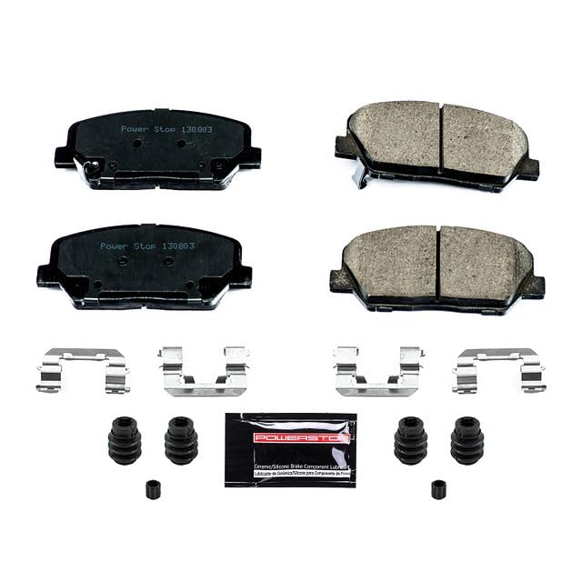 Power Stop Z23-1413 Z23 Evolution Sport Carbon Fiber Infused Ceramic Brake Pads with Hardware For Hyundai Genesis Coupe, Hyundai Veloster, Kia Optima [Model Specific]