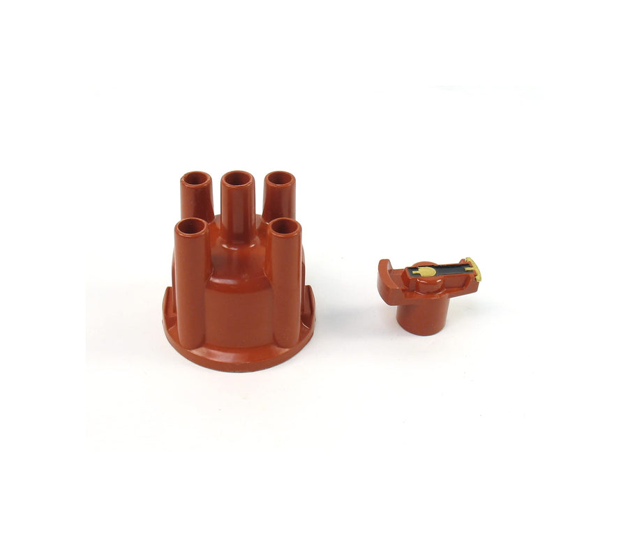 Pertronix D604604 Electronic Ignition Rotor and Cast Distributor Cap Kit, 4 Cylinder, Compatible with VW, Red