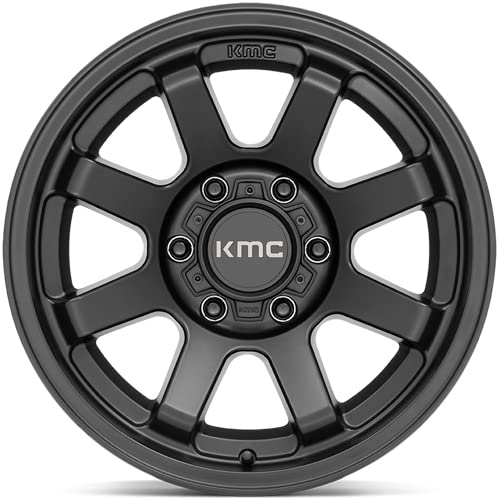 KMC Wheels KM723 Satin Black Trail Wheel with Aluminum (17 x 8.5 inches /6 x 139 mm, 0 mm Offset)