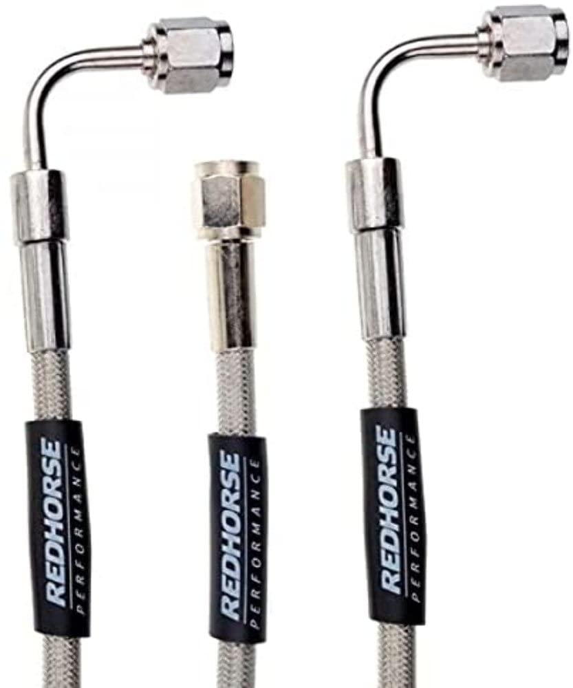 3390-04-15 Red Horse Performance Straight -04 An Female To 90 Degree -04 An Female 15" Pre-Assembled Brake Line