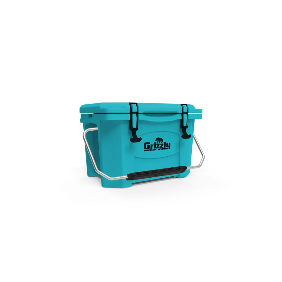 20 Cooler Grizzly | 20 qt Ice Chest Durable Rotomolded Insulated | Made in USA | Warranty for Life | For Beach Boat Camping Fishing Hunting | G20 | Teal