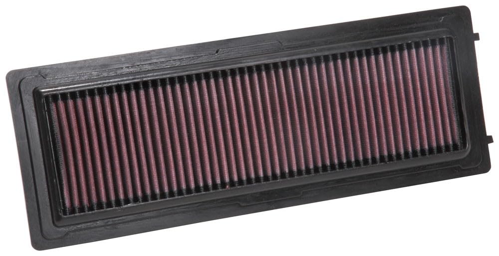 High-Flow K&N Original Lifetime Engine Air Filter: Increase Power: Premium, Washable: Compatible with 2016-2024 Alfa Romeo: Giulia, Stella, Stelvio, 33-3071