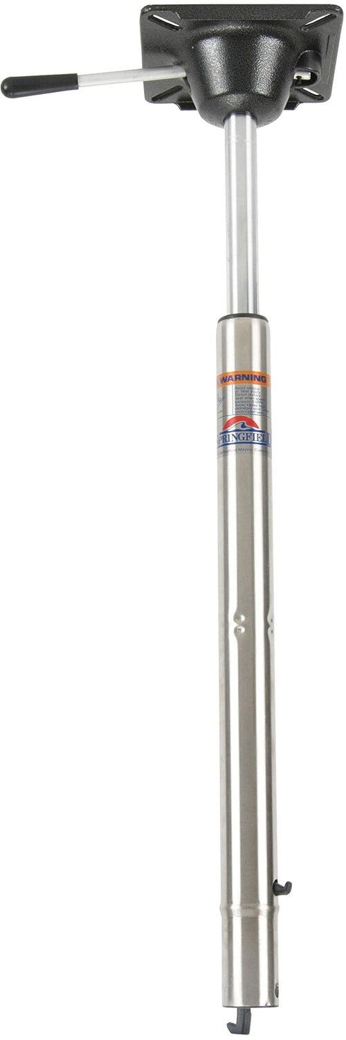Power-Rise Springfield 1641019 Stand-Up Pedestal for Spring-Lock Base - 25.5" to 32.25" Height Silver