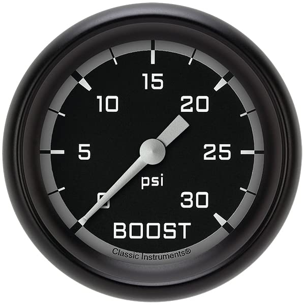 AX342GBPF Classic Instruments Gray 2-5/8" Boost Gauge, 30 psi AutoCross