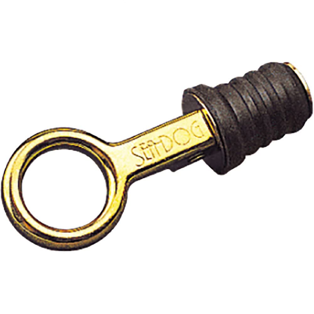 Snap Handle Sea-Dog Line Drain Plug 1" Diameter Stamped Brass 520070