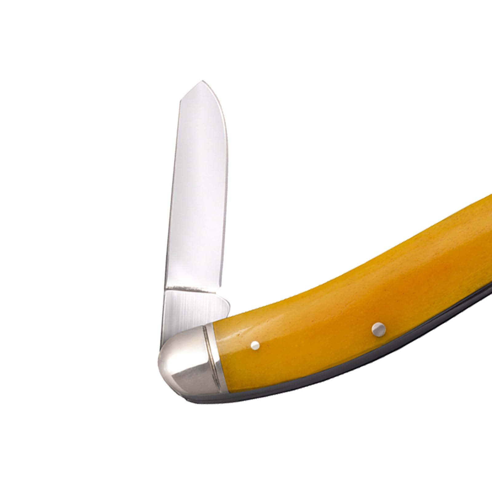 COLD STEEL Stockman Gentlemen's Versatile Practical Durable Compact Pocket Folding Knife - 3 Blades; Yellow Bone Handle; Slip Joint Lock