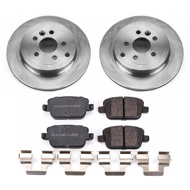 Power Stop KOE5653 Rear Replacement Brake Kit-OE Brake Rotors & Ceramic Brake Pads For Land Rover LR2 2008-2012 [Model Specific]