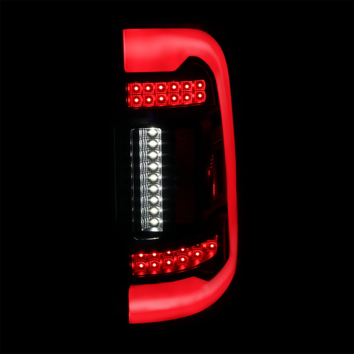 Full LED Tail Lights SPEC-D TUNING w/Red LED Light Bar Compatible with 2019-2023 Ram 1500, Left + Right Pair Assembly