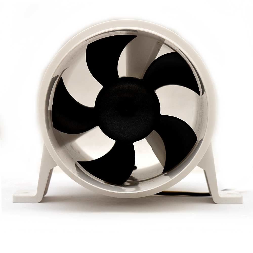 Turbo 4000 Series II Attwood Water-Resistant, In-Line Blower - 12V - White