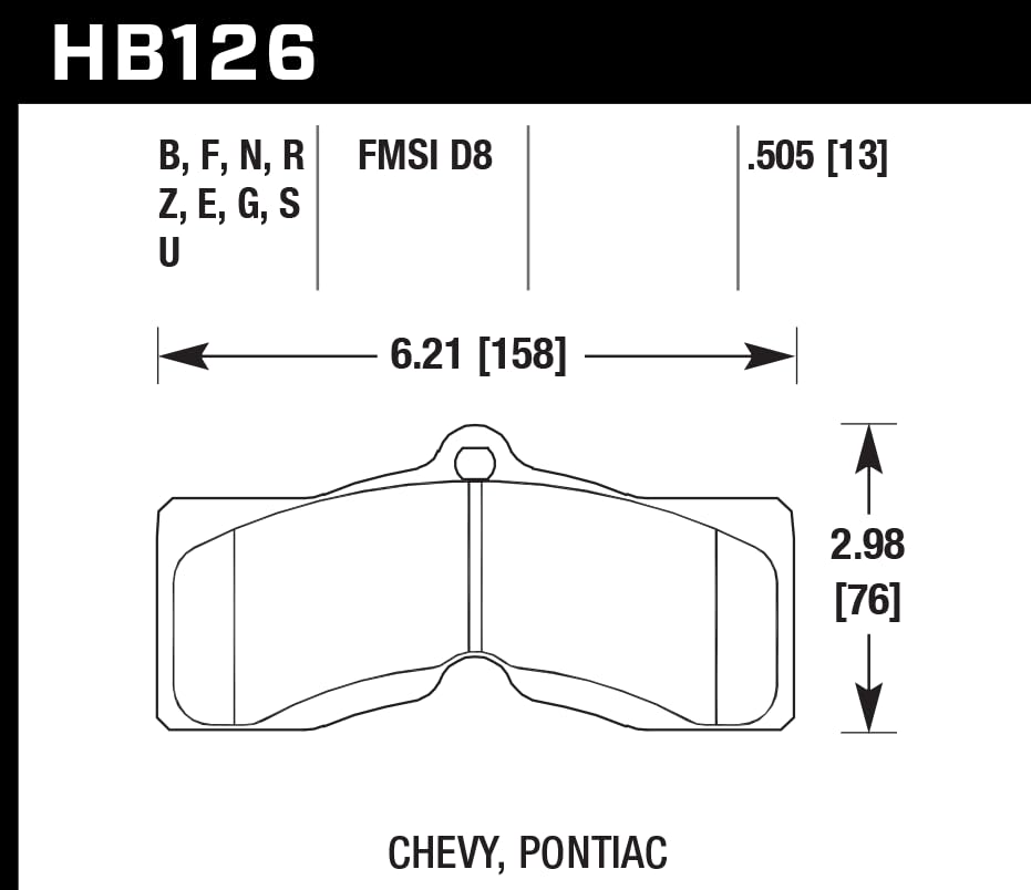 Hawk Performance HPS 5.0 HB126B.505 Street Brake Pads